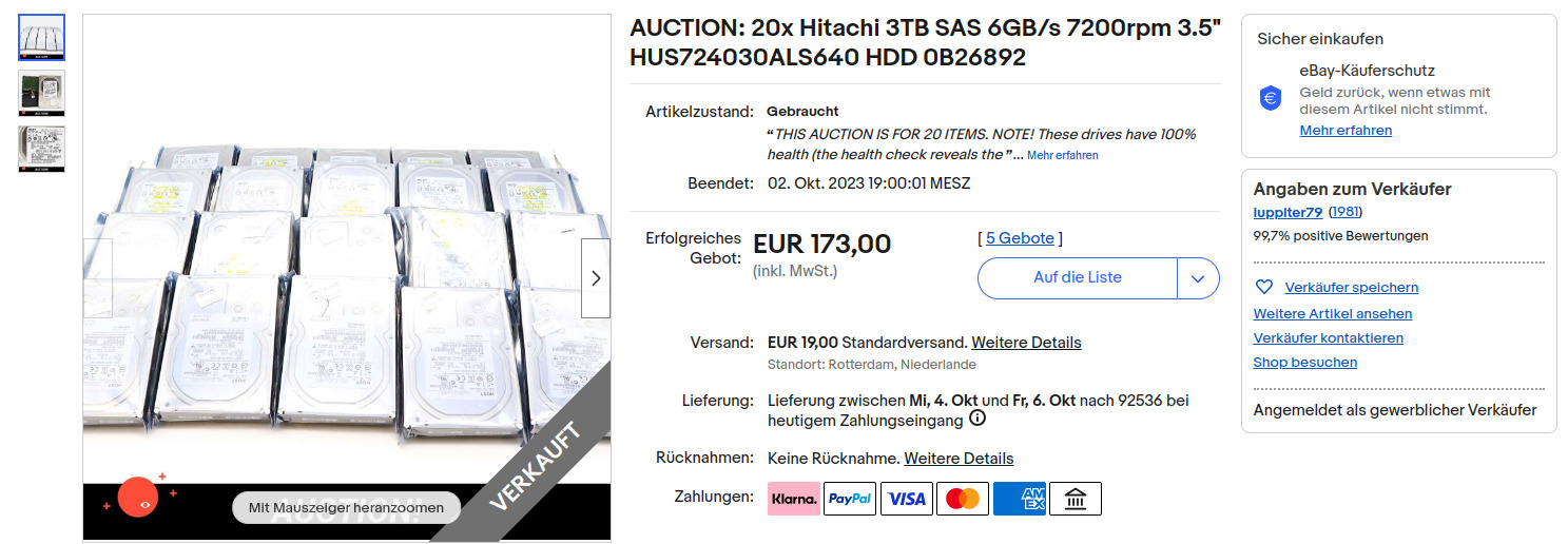 Used Hard Drives are incredibly cheap – use them safely with ZFS